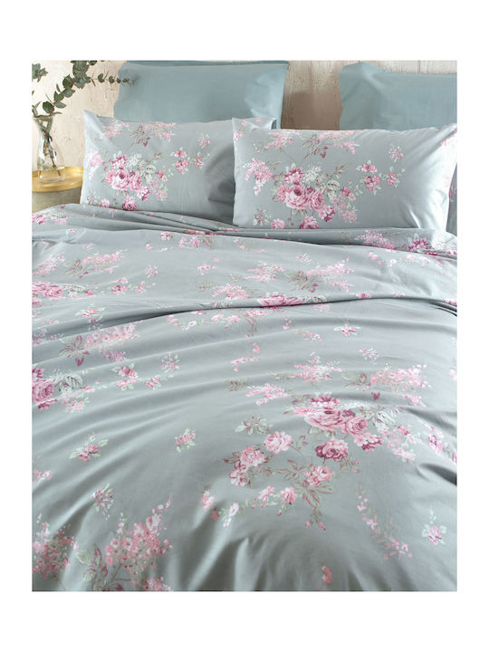 Rythmos Bettbezug-Set Baumwolle Einzelbett mit Kissenbezug 160x250 Springtime Green