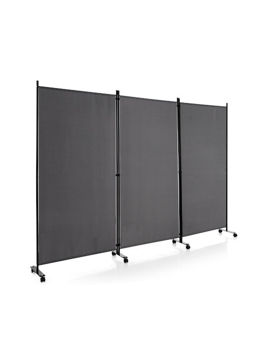 Costway Διακοσμητικό Παραβάν Μεταλλικό 262x180cm