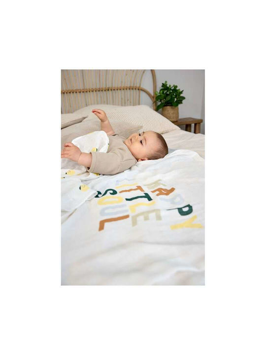 Laessig Pânze de Înfășat din Muselină Multicolor 80x80εκ. 3buc
