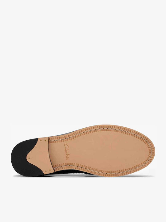 Edge Penny Δερμάτινα Γυναικεία Loafers σε Μαύρο Χρώμα