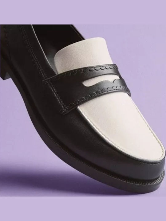 Edge Penny Δερμάτινα Γυναικεία Loafers σε Μαύρο Χρώμα