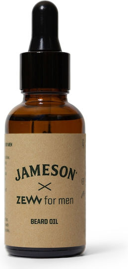 Σετ Λάδι Βάλσαμο & Βούρτσα Γενειάδας Zew Men X Jameson Beard Set