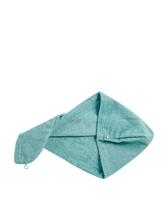 Kentia Πετσέτα Προσώπου Turban 24x64εκ. Πράσινη Βάρους 450gr/m²