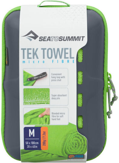 Sea to Summit Tek Microfiber Face Towel with Case Lime 100x50cm