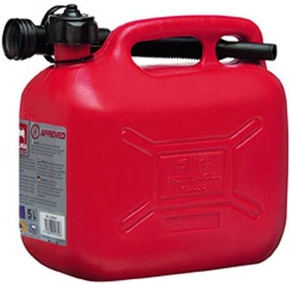Autoline Double Position Fuel Can Plastic with Extension Tube 5lt Red