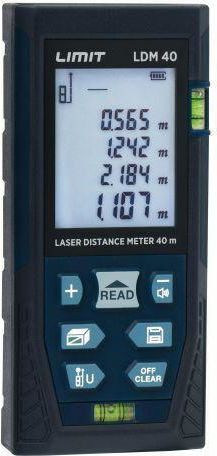 Limit Μέτρο Laser 281130104 με Εύρος Μέτρησης 0.05m-40m