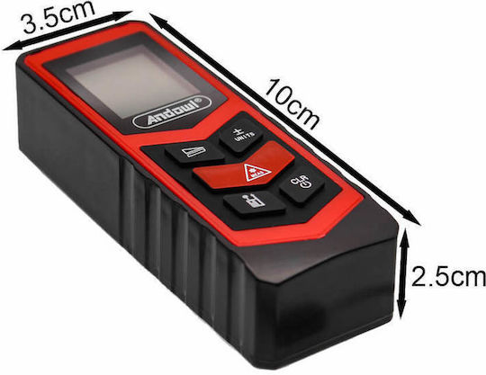 Andowl Μέτρο Laser Qcs10 με Εύρος Μέτρησης 0.001m-100m