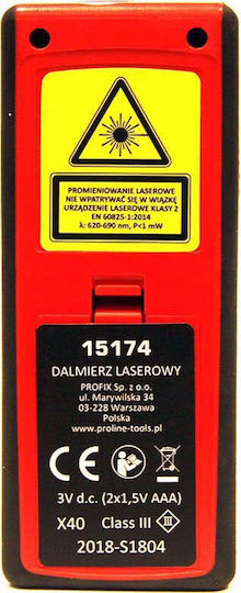 Proline Laser Distance Meter 15174 with Range up to 40m