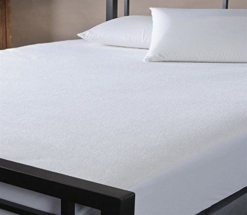 Gentug Protective Cover King Size Waterproof with Elastic Bands Comfort Nights White 180x200cm