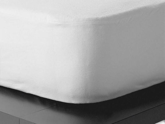 Kentia Schutzauflage King Size Wasserdicht mit Rock Cotton Cover Weiß 180x200+30cm