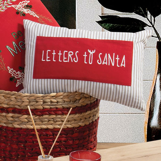 Nef-Nef Homeware Christmas Decorative Pillow Tiffani Letters Rectangular Red 30x45cm
