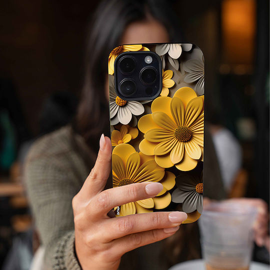 Калъф Sonique 3D Flower Series за Motorola Edge 50 Pro 5G Жълт