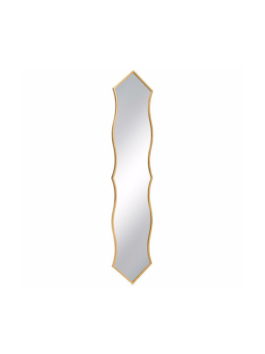 Iliadis Oglindă de Perete De Corp Întreg Ovală cu Auriu Ramă din Metalic 150x30cm 1buc