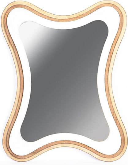 Estheti Home Wooden Wall Mirror Brown 70x3x90cm 751-10013