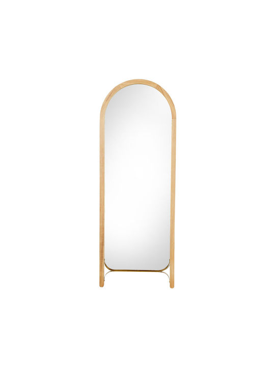 Liberta Spetses Wandspiegel Ganzkörper mit Beige Hölzernes Rahmen 182x66cm 1Stück