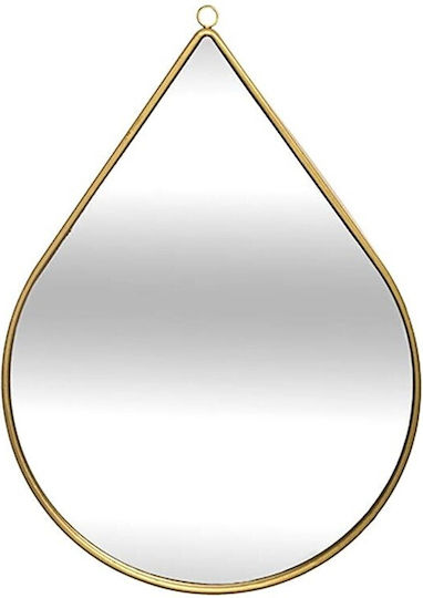 Atmosphera Tropfen Wandspiegel mit Gold Metallisch Rahmen 29x21cm 1Stück