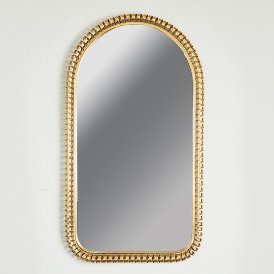 751-11037 Gewölbter Wandspiegel Gold 90x50cm 751-11037 Gewölbter Wandspiegel Gold 90x50cm