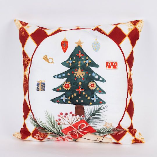 Eurolamp Weihnachtsdekoratives Kissen Platz Mehrfarbig 45x45cm