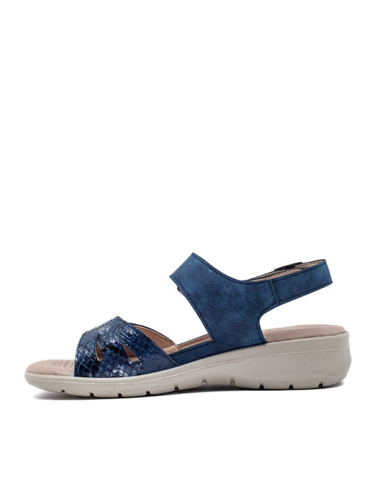 Damenplattformen Blau