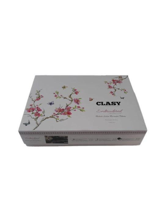 Clasy Home Set Husă de Pilotă Dublă cu 2 Fețe de Pernă & 1 Cearsaf 200x220 Maro