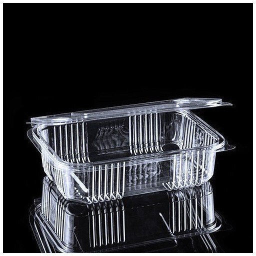 Lux Plast Disposable Plastic PET Tableware for Cold 750ml Transparent
