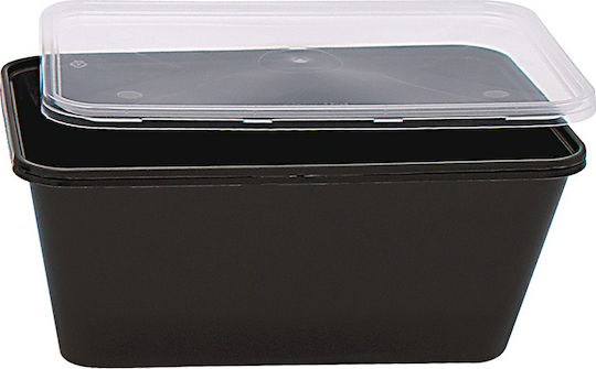 Ready Disposable Plastic Tableware for Hot / Microwave Safe 1000ml Black 10pcs