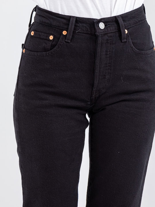 501 Γυναικείο Jean Παντελόνι Mid Rise σε Boyfriend Εφαρμογή Black Heart