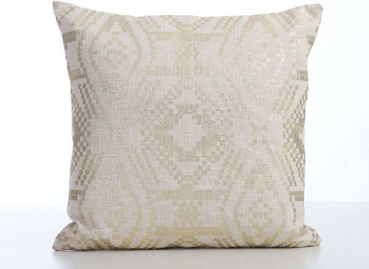 Nef-Nef Homeware Χριστουγεννιάτικο Διακοσμητικό Μαξιλάρι Τετράγωνο Κίτρινο 45x45εκ.
