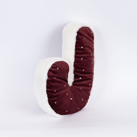 Eurolamp Weihnachtsdekoratives Kissen Süßigkeit Burgundisch 6x30cm