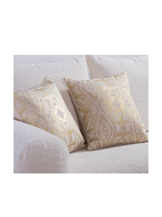 Nef-Nef Homeware Weihnachtsdekoratives Kissen Platz Gelb 45x45cm