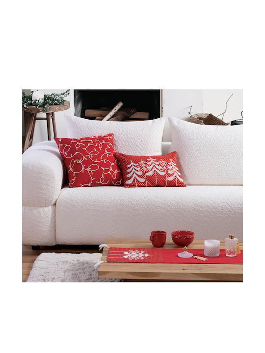 Nef-Nef Homeware Perna Decorativă de Crăciun Pătrat Roșu 45x45buc