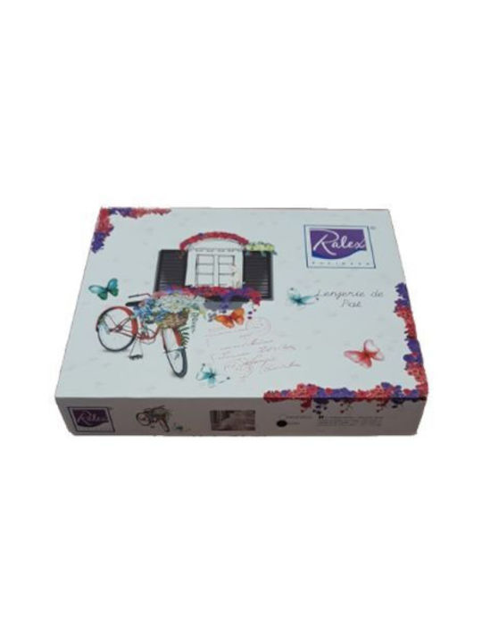 Pucioasa Set Husă de Pilotă Bumbac Dublă cu 2 Fețe de Pernă & 1 Cearsaf 200x220 Bej