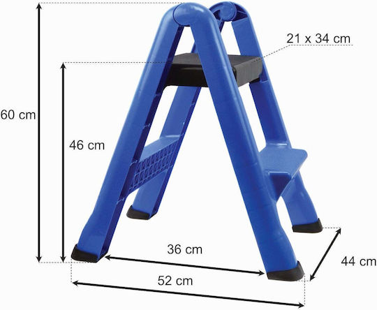 Geko Step Ladder Plastic 2 Steps 60cm
