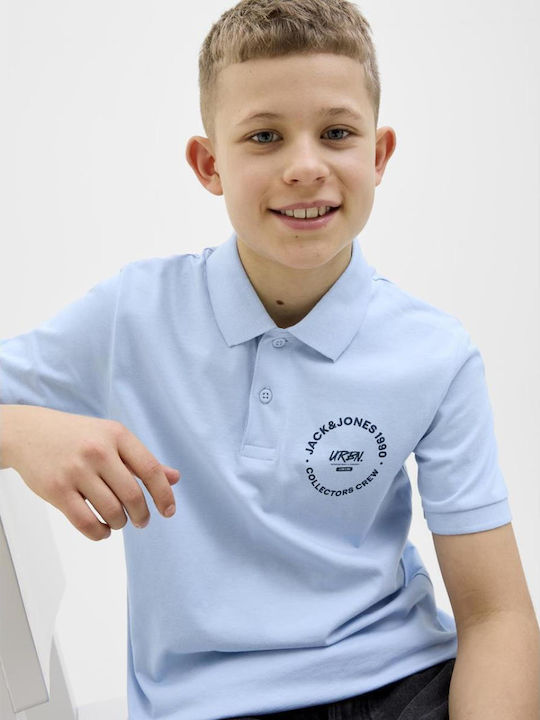 Kids' Polo Short Sleeve Chambray Blue