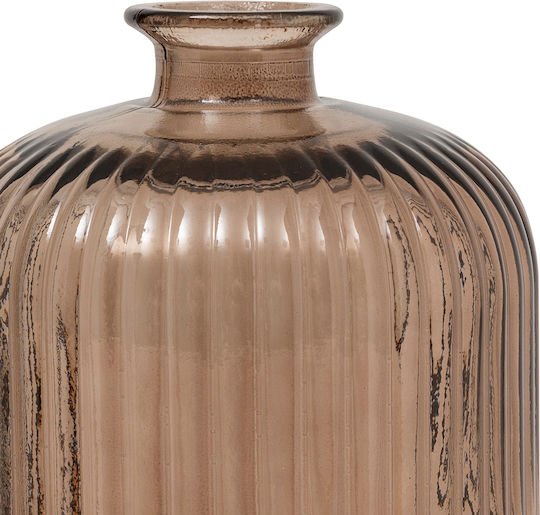 Vază Decorativă Sticlă Maro 15x15x23cm 1buc