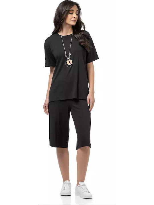 Women's Blouse Short Sleeve Black