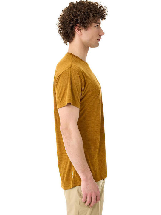 Puez Melange Αθλητικό T-shirt Golden Brown Melange