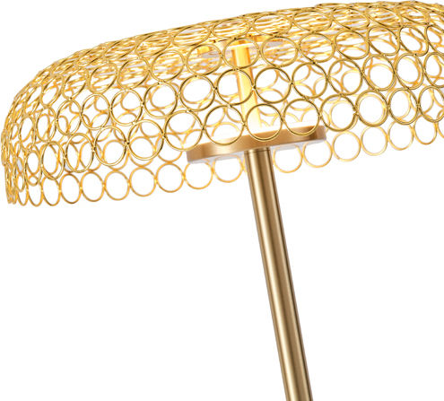 Eurolamp Perforato LED Floor Lamp H135xW35cm. with Warm White Light 1080lm Gold