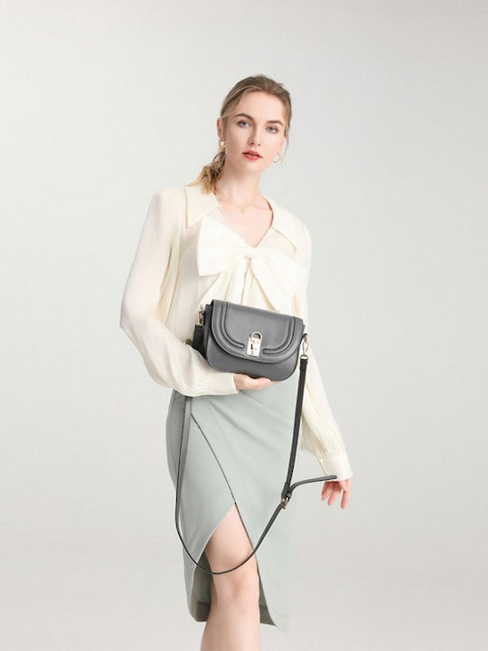 Leather Women's Bag Crossbody Gray