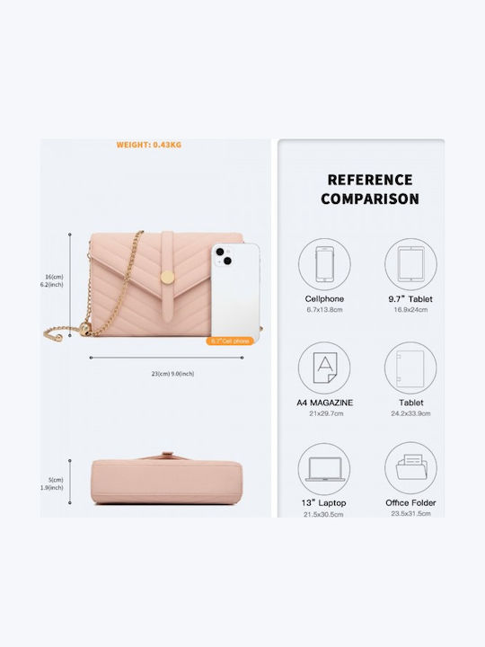 De piele Geantă de damă Crossbody Roz