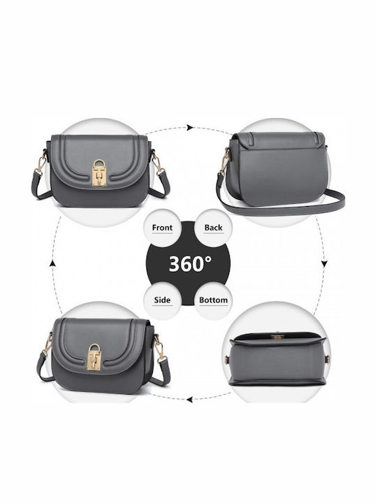 Leather Women's Bag Crossbody Gray