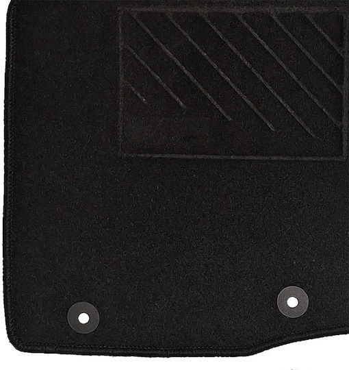 Set of Front and Rear Mats 4pcs for Peugeot 107 2005-2014 Black