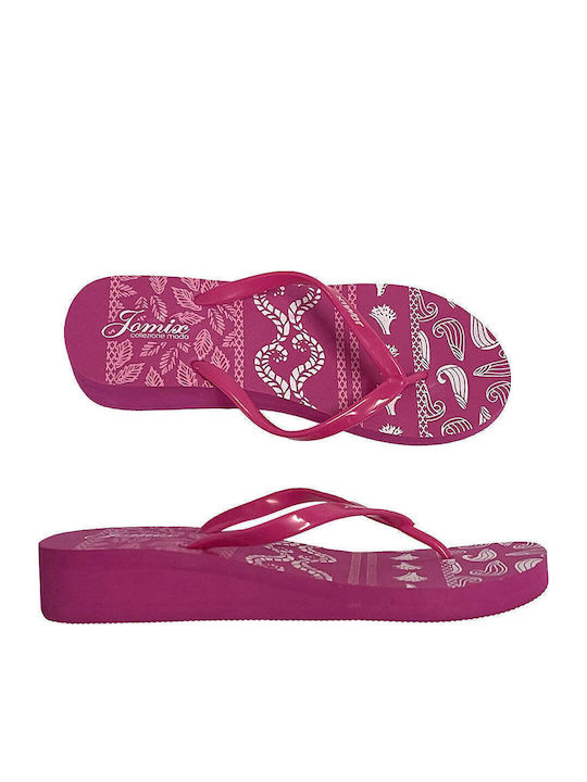 Women's Platform Flip Flops Fuchsia