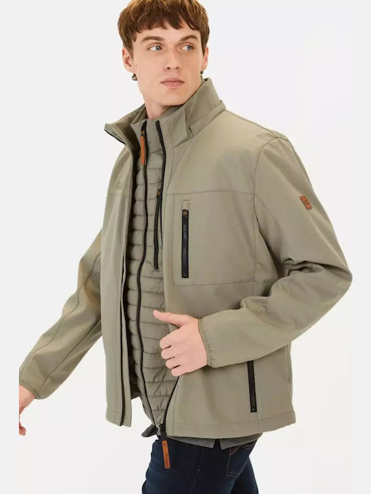 Χειμωνιάτικο Μπουφάν Softshell Αδιάβροχο και Αντιανεμικό Χακί