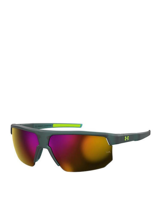 Under Armour Unisex Sunglasses with Gray Plastic Frame and Multicolour Mirror Lens UADRIVEN/G-7NT34-71