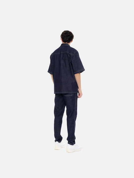 Ανδρικό Παντελόνι Τζιν Cropped Blue