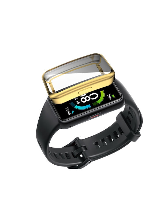 Huawei Силиконов Калъф в Златист цвят за Huawei Band 7, Huawei Band 6, Honor Band 6