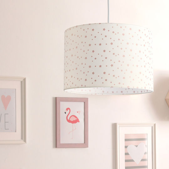 Veis Einfaches Licht Kinderdeckenleuchte Deckenleuchte 15W mit Fassung E27 Rosa 35x24cm