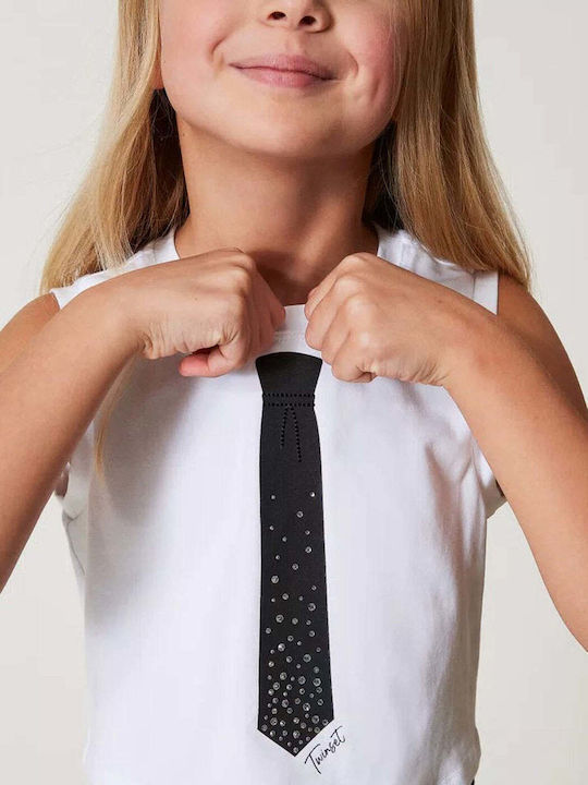 Kids' Crop Top Sleeveless White
