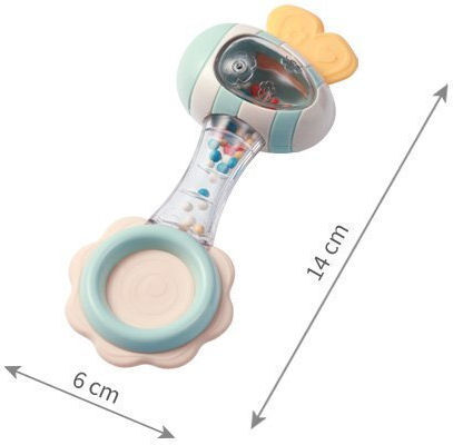 Babyono Teething Rattle for 3 m+